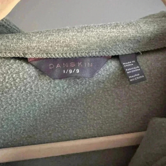 Danskin Olive Green 1/4 Zip Shirt - Picture 3 of 3